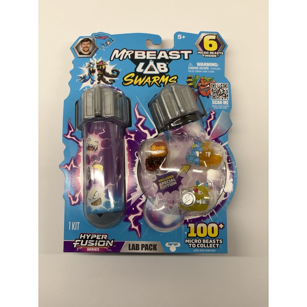 MrBeast Lab Swarms Hyper Fusion Lab Pack 6 Micro Beasts Special Edition New